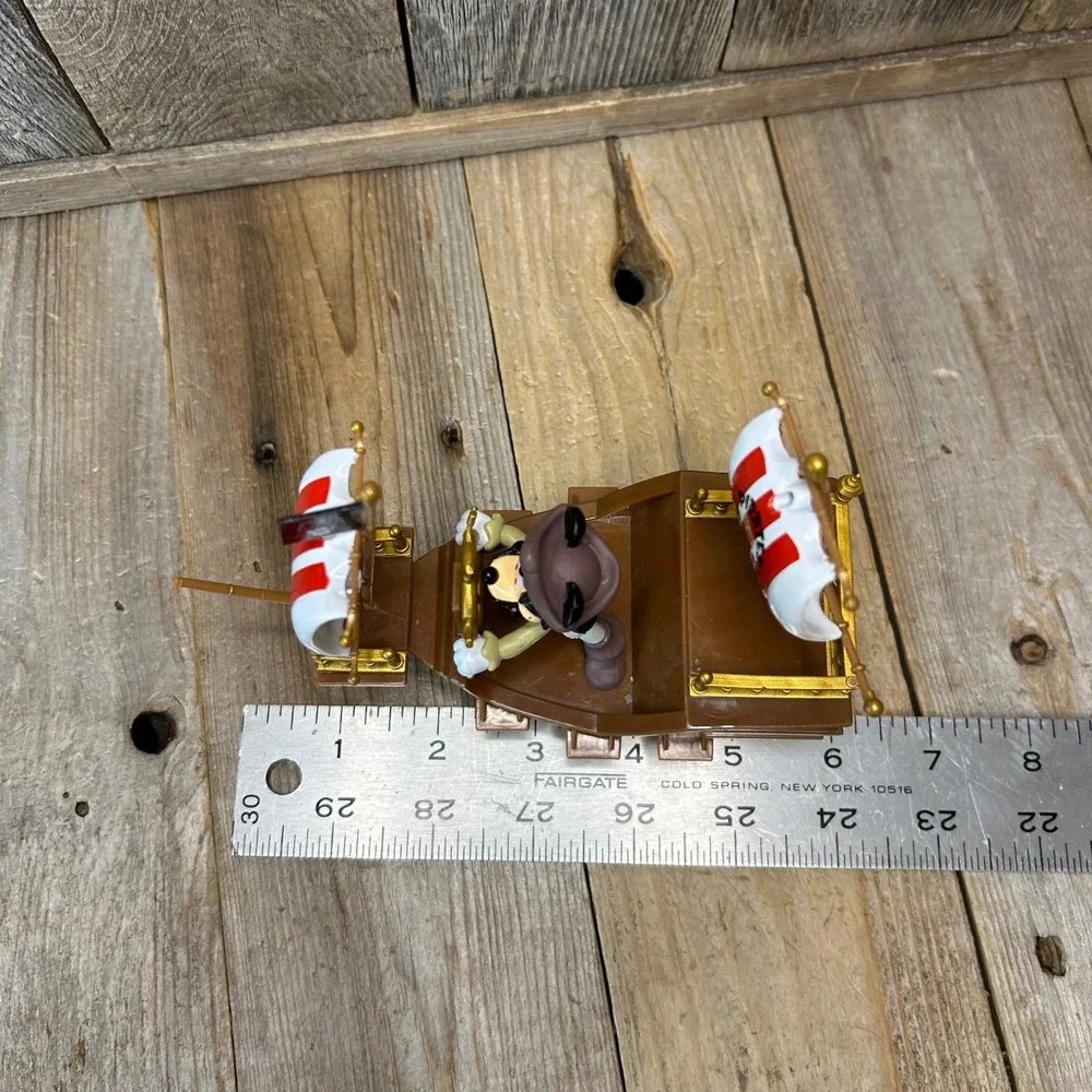 Disney Parks Pirates of the Caribbean Mickey Mouse Pirate Ship Toy Rolling Brown
